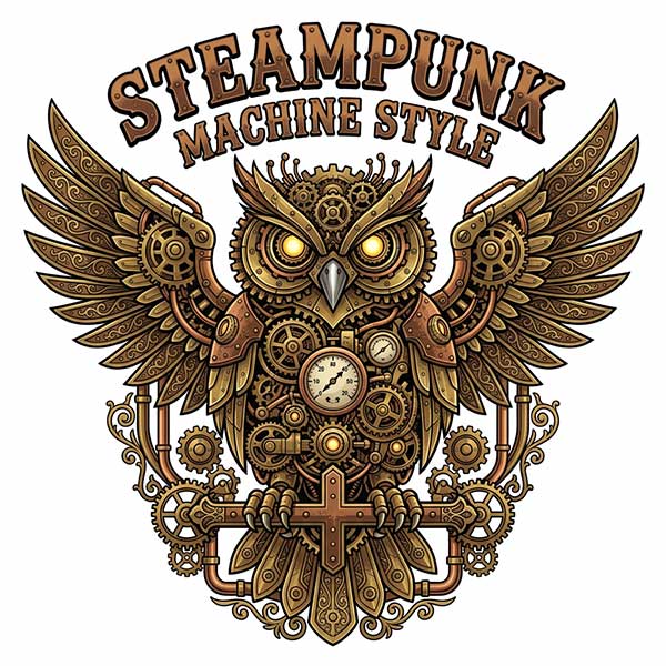 Vintage Steampunk Machine Style